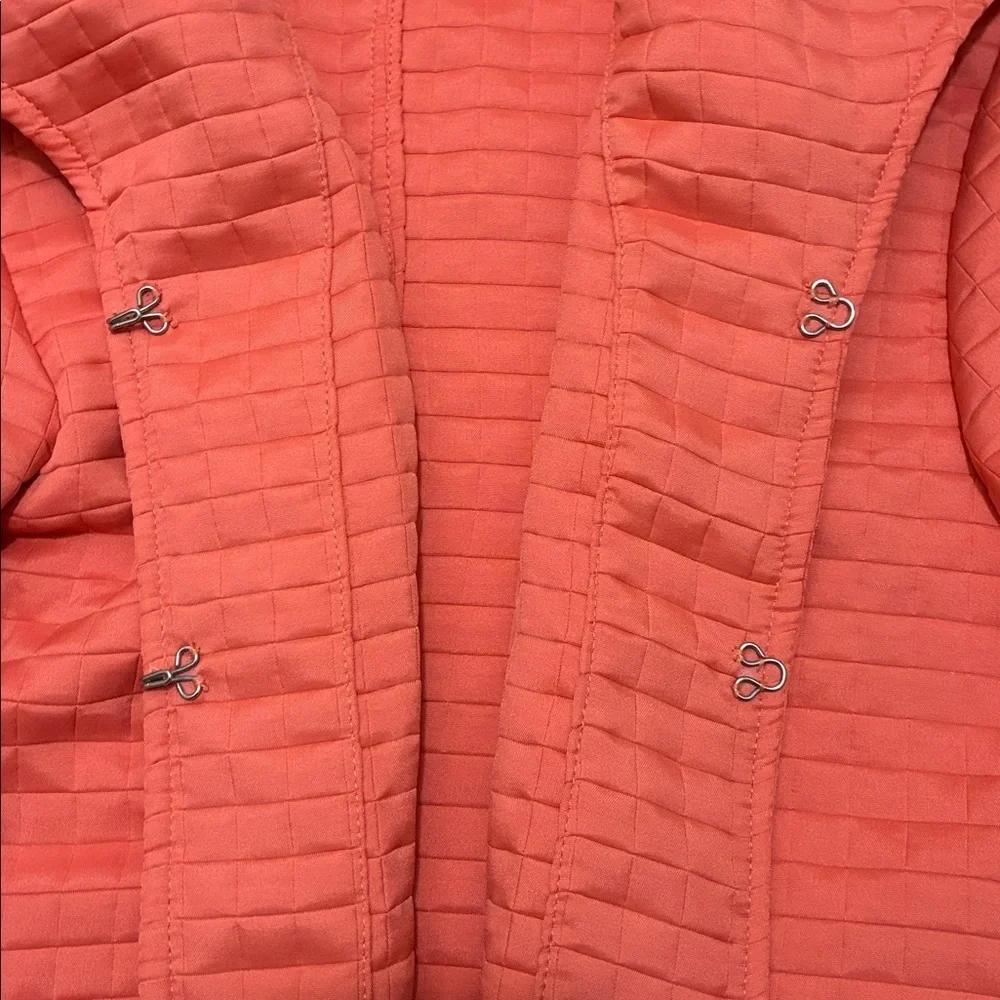 Robert Louis Coral Quilted Jacket Long Sleeves Cuffed Vintage Great Condition
